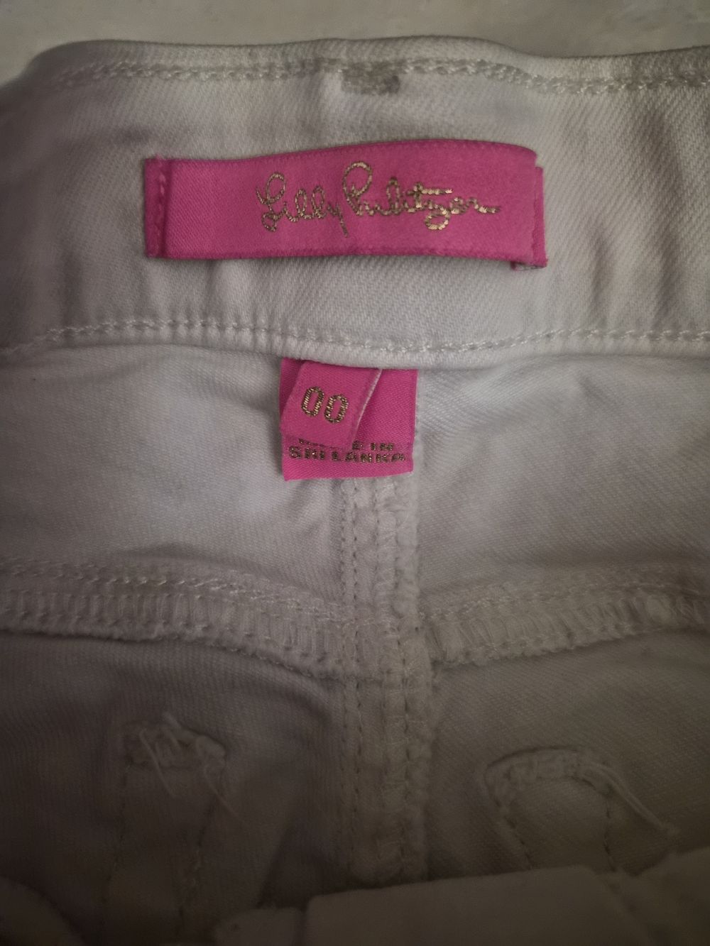 Lilly Pulitzer White Skinny Jeans Size 00 Preppy Summer Denim - Picture 5 of 9